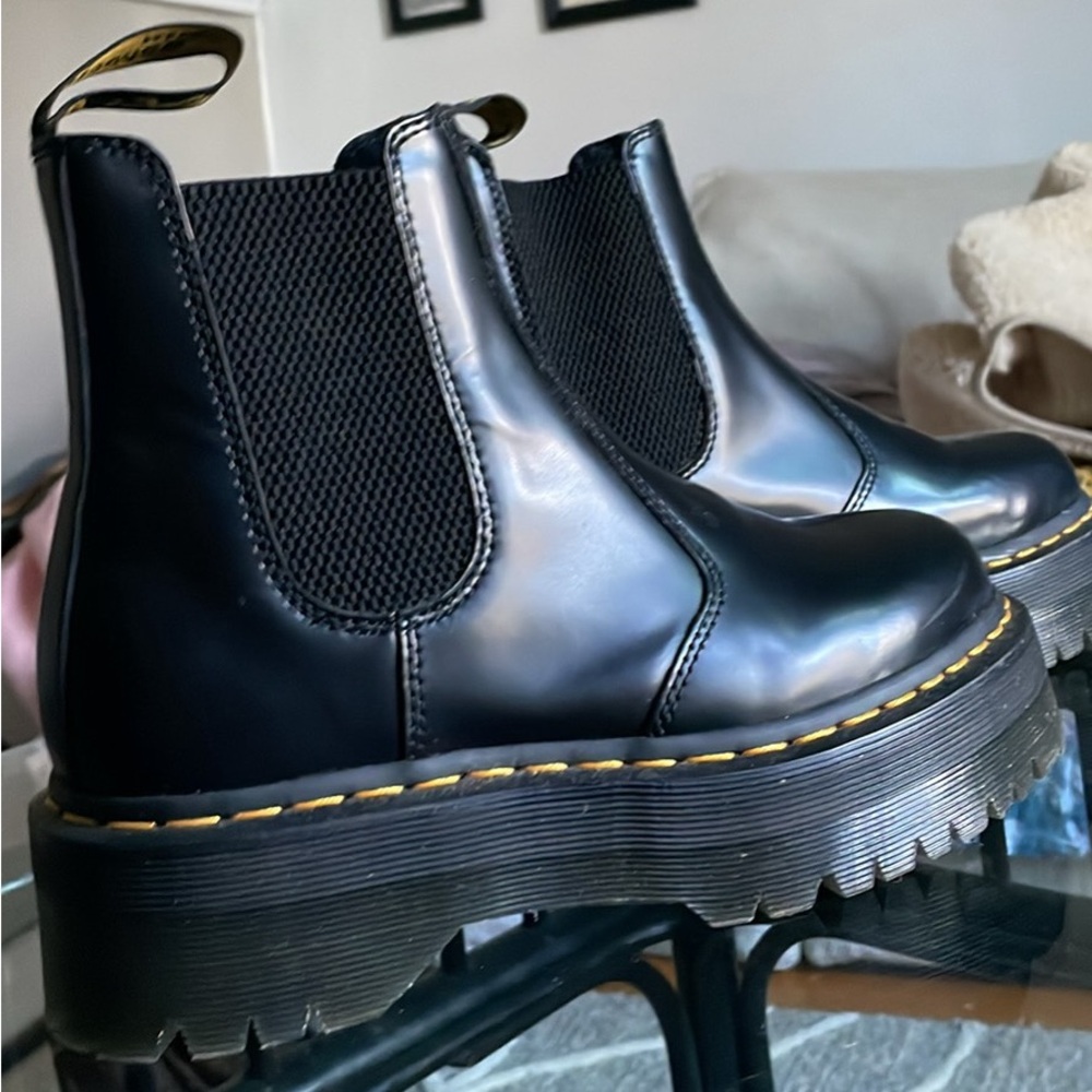 Doc Martens Smooth Leather Platform Chelsea Boot